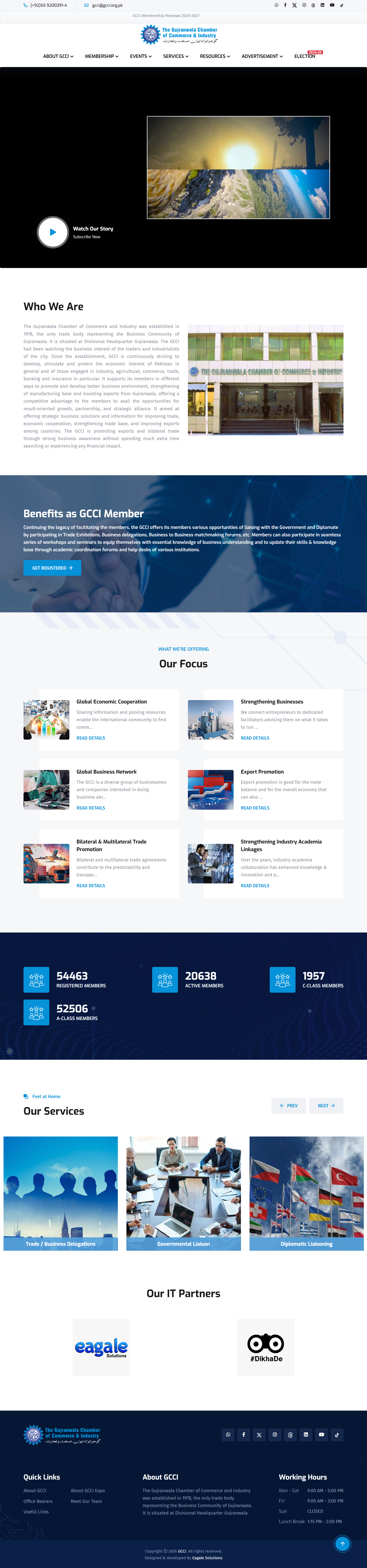 GCCI — Website home